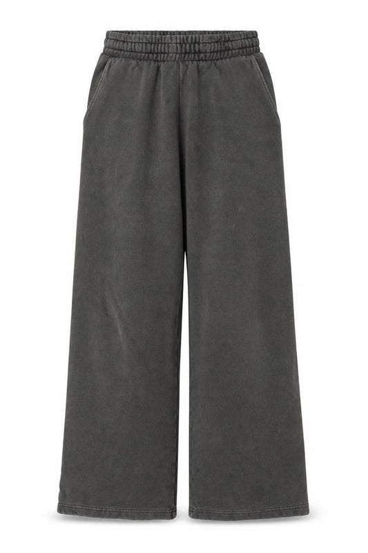 Weekday Women’s Grey Wide-Leg Sweatpants XS Elastic Waist Fleece