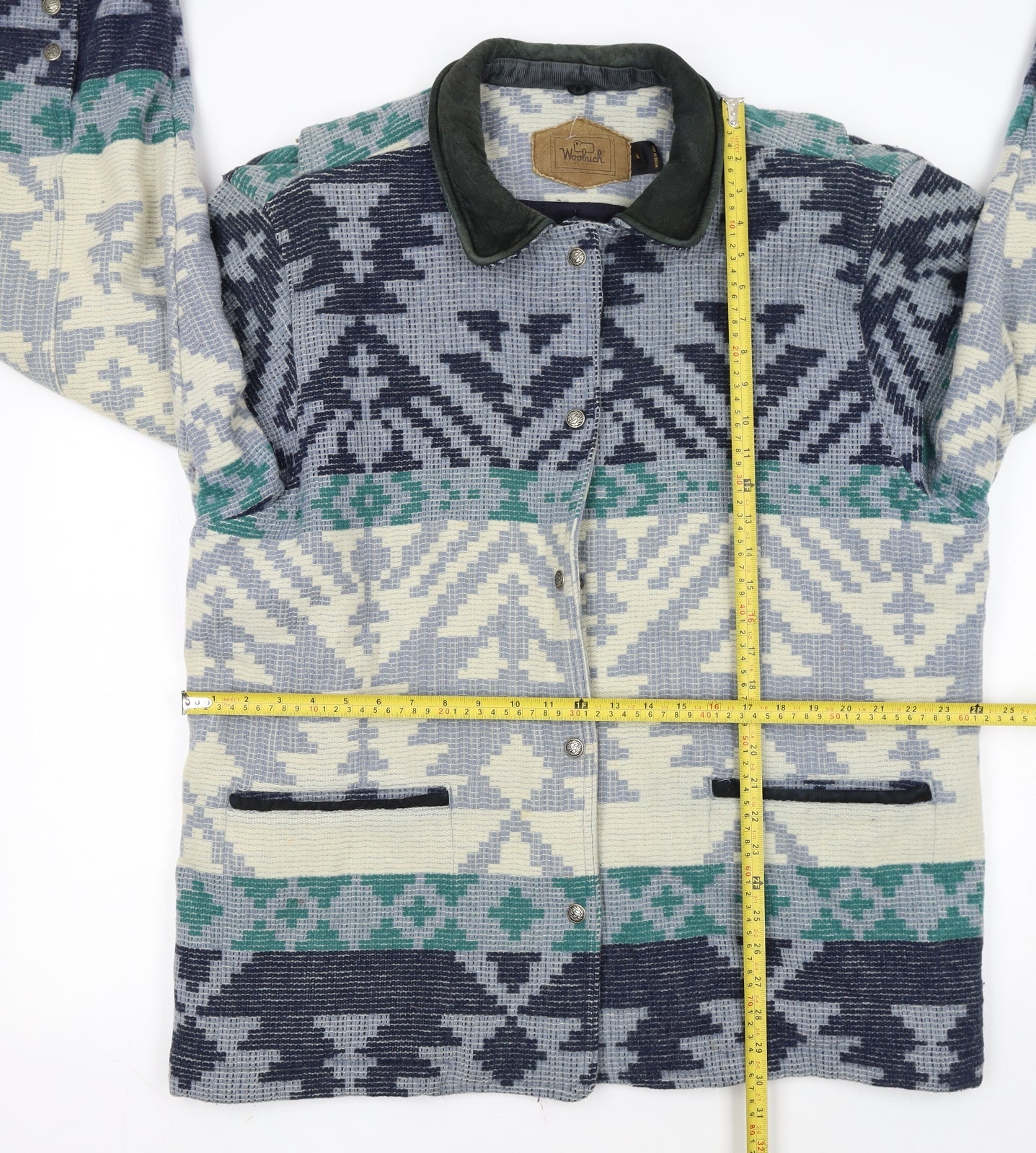 Woolrich Men's Multicoloured Aztec Wool Jacket XL