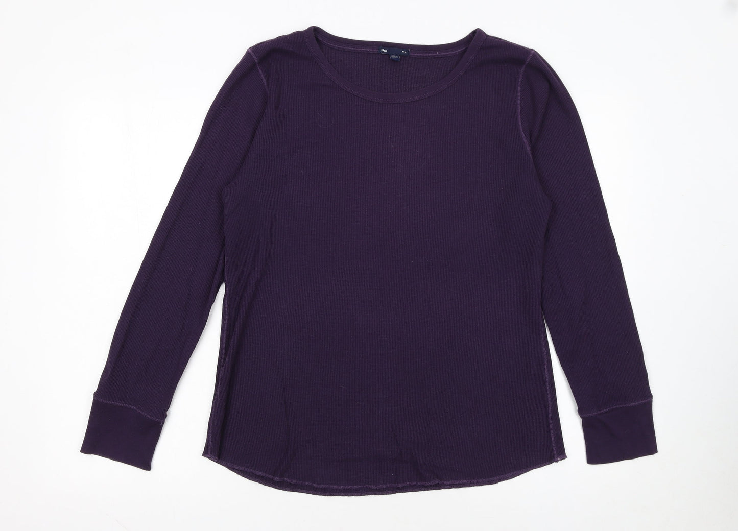 Gap Women’s Purple Long Sleeve Basic Cotton T-Shirt XL