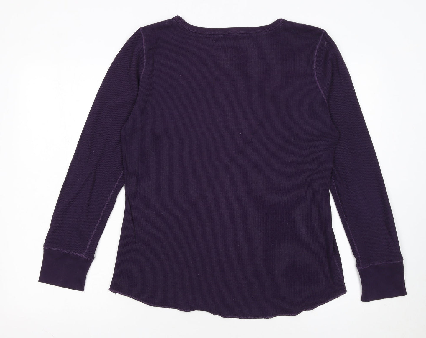 Gap Women’s Purple Long Sleeve Basic Cotton T-Shirt XL