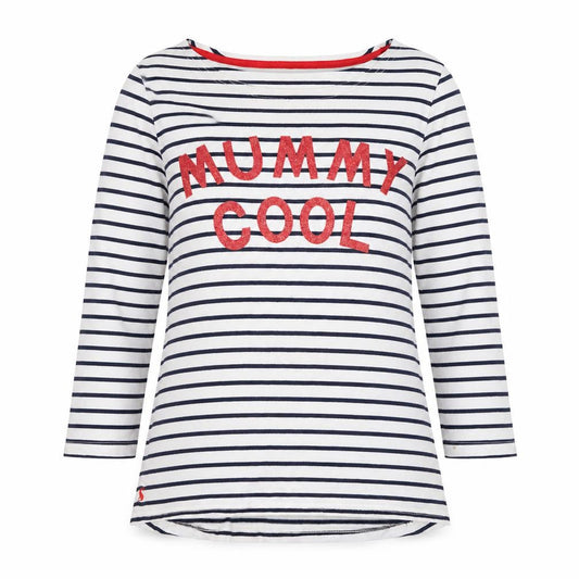 Joules Women Blue White Striped Pullover Sweatshirt UK 16 Cotton