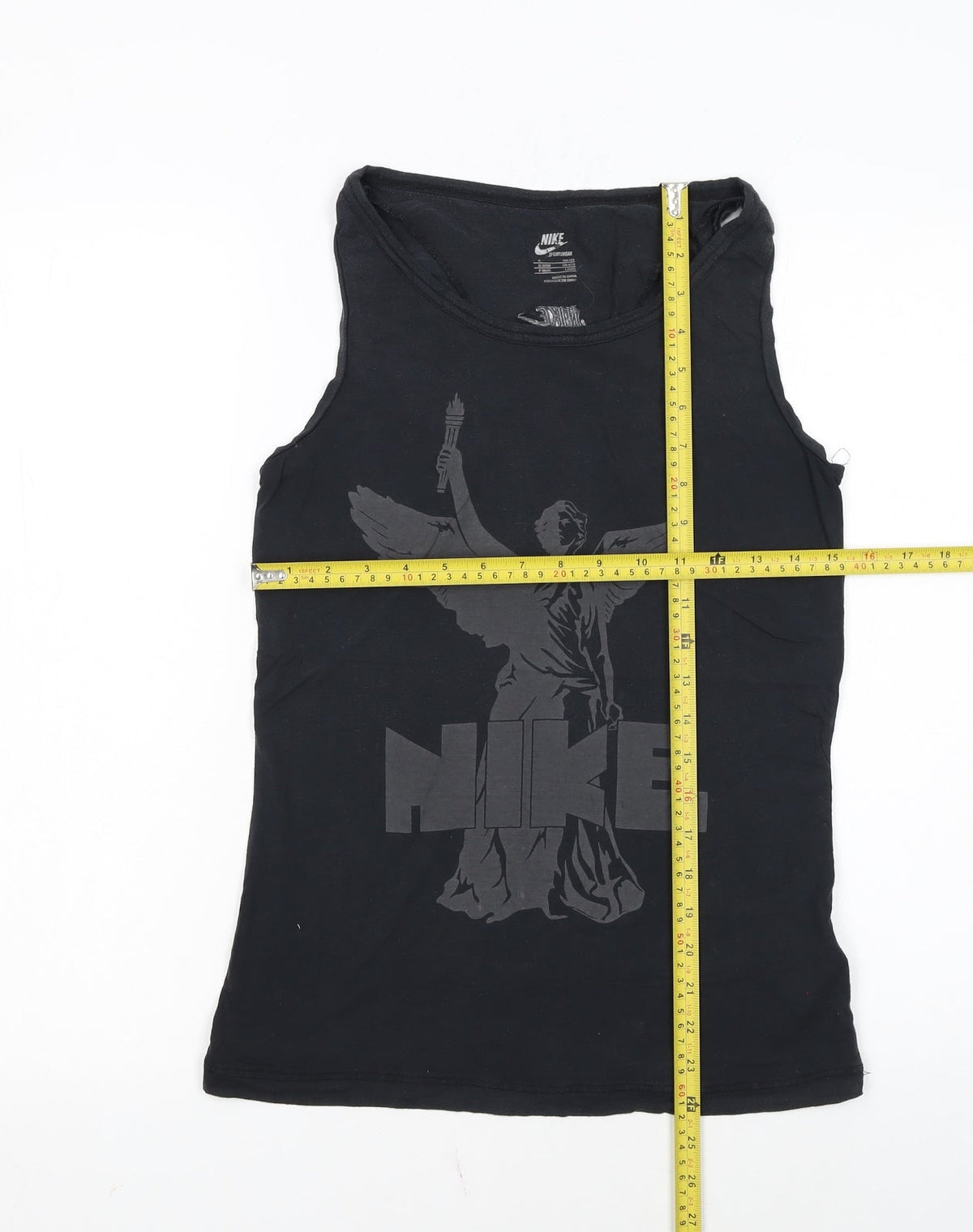 Nike Womens Black Sportswear Tank Top Size S Slim Fit Viscose Blend