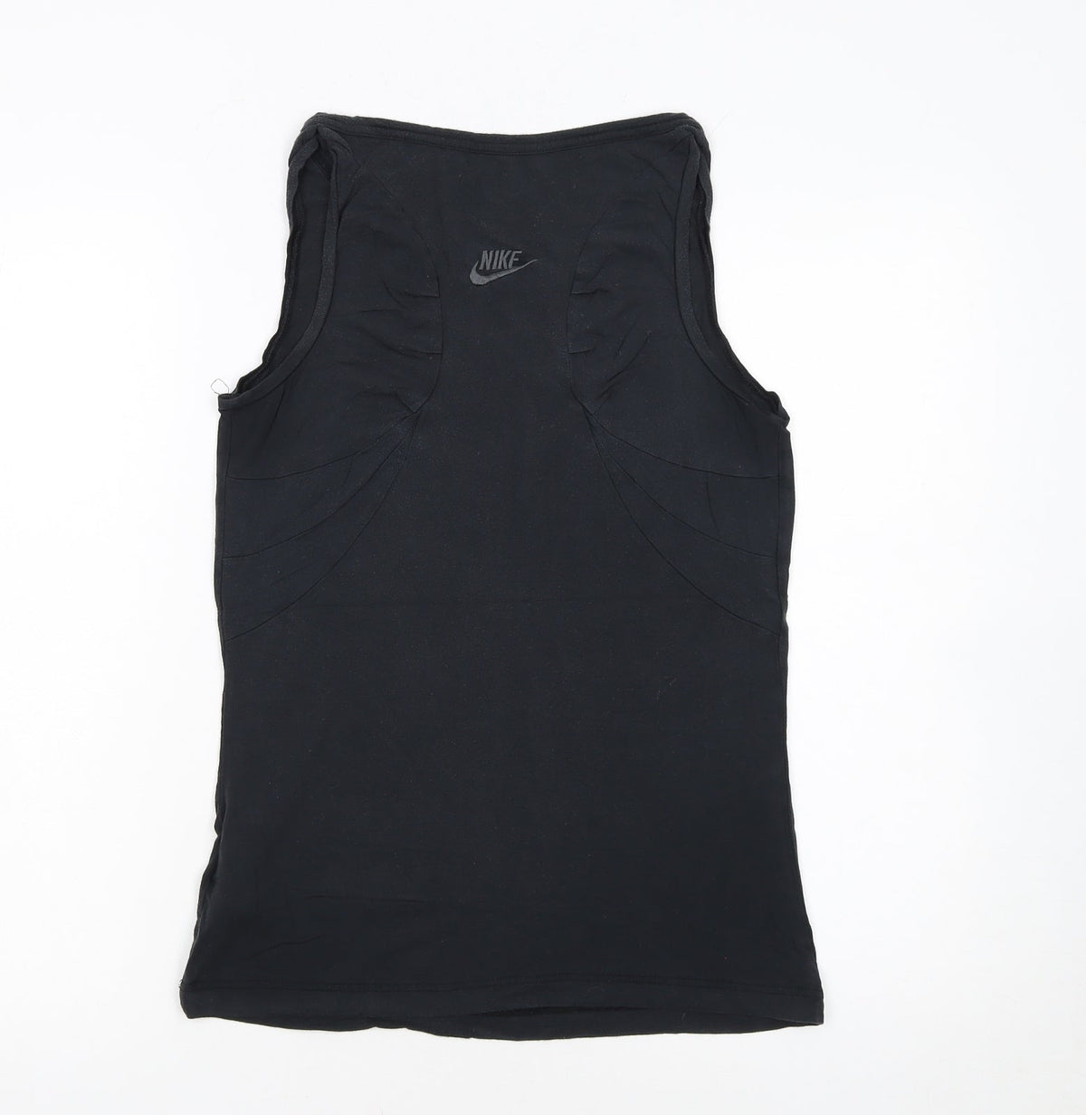 Nike Womens Black Sportswear Tank Top Size S Slim Fit Viscose Blend