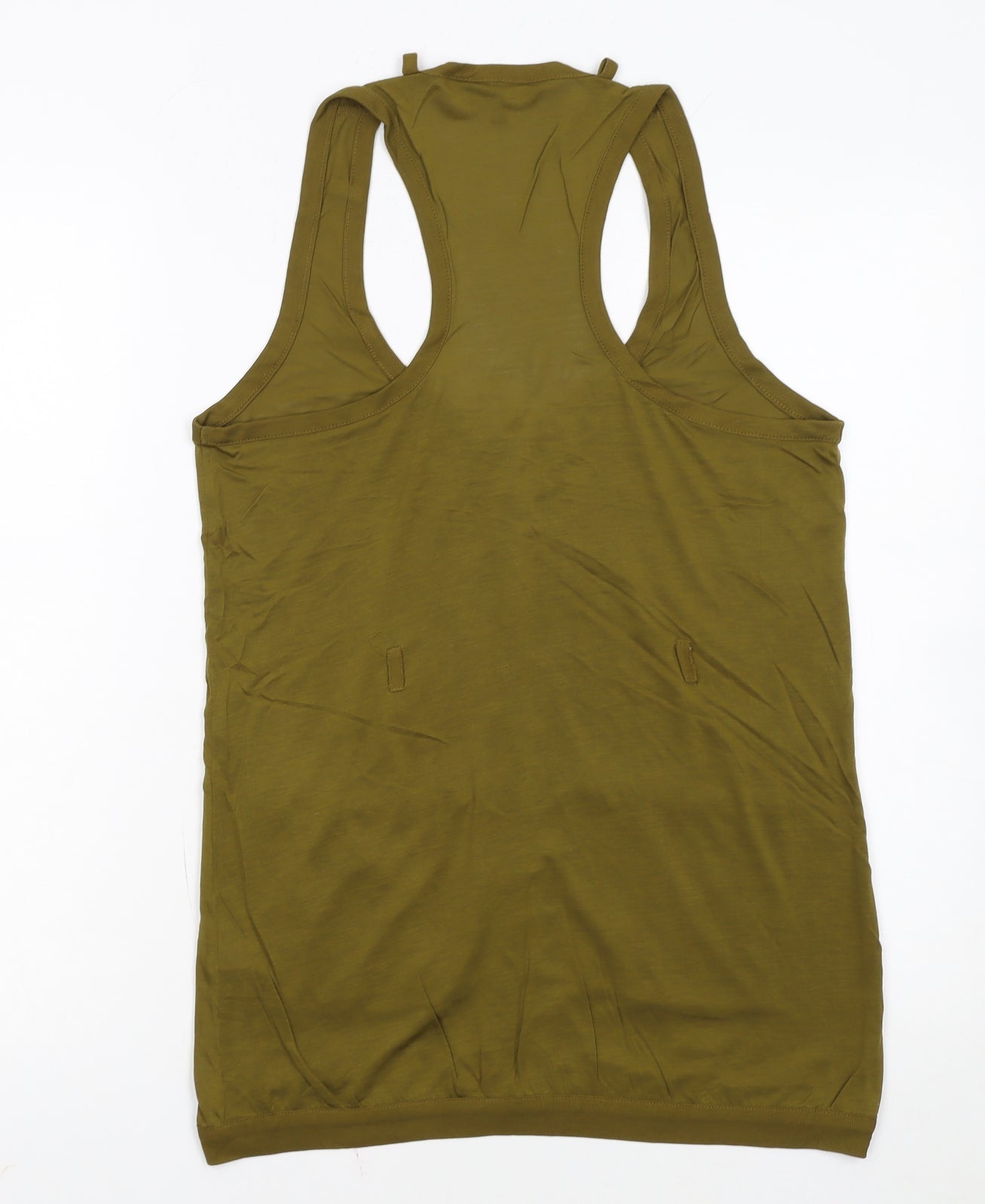 French Connection Women's Green Lyocell Racerback Tank Top S