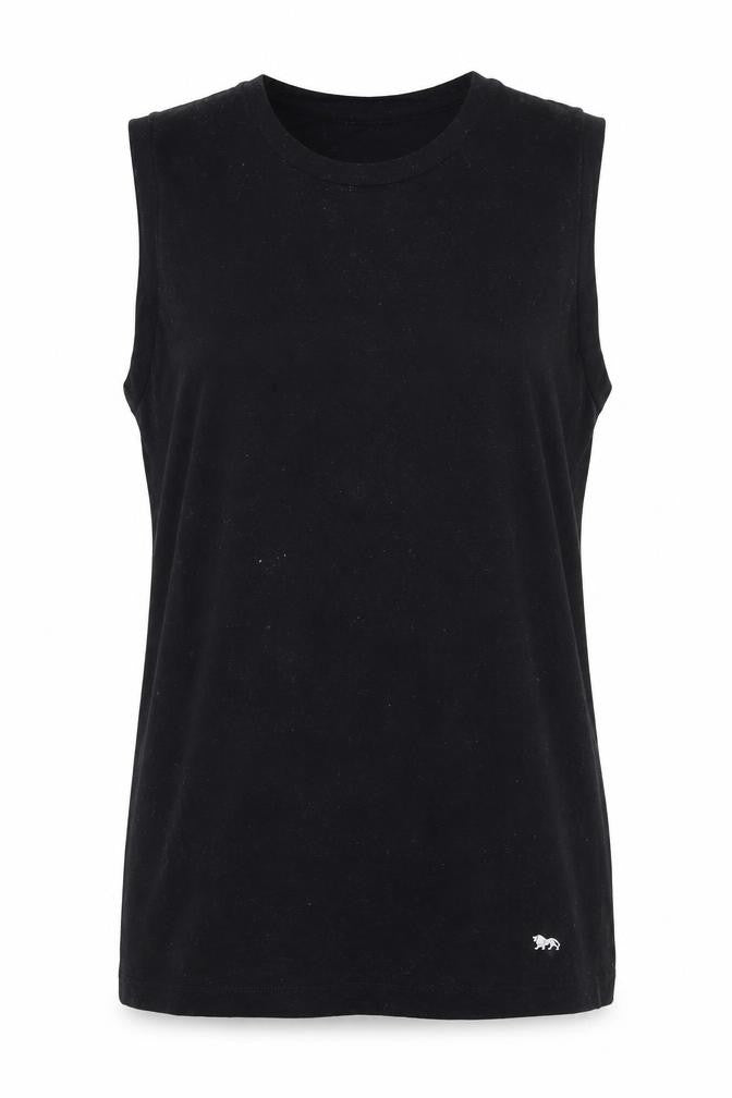 Lonsdale Women's Black Cotton Sleeveless Tank Top Size S