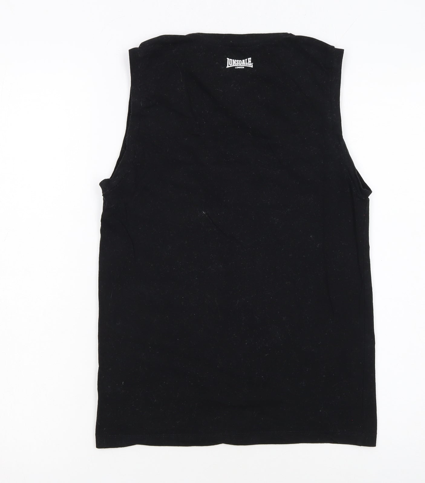 Lonsdale Women's Black Cotton Sleeveless Tank Top Size S