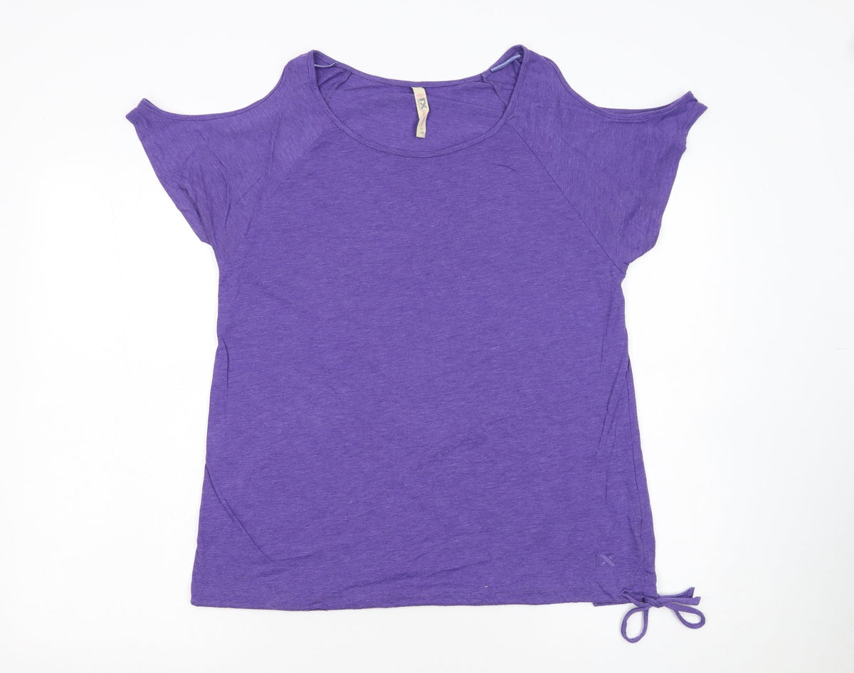 Next Womens Purple Cold Shoulder T-Shirt Size 14