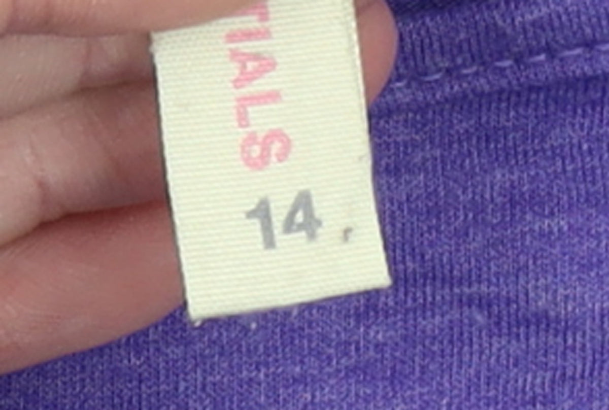 Next Womens Purple Cold Shoulder T-Shirt Size 14