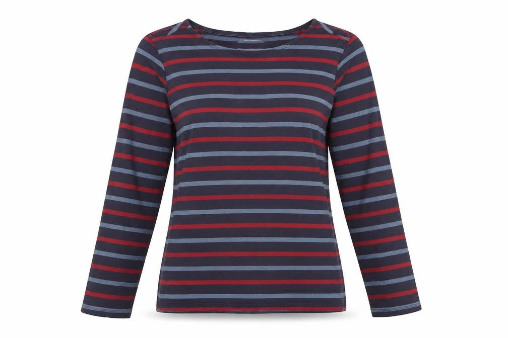 Seasalt Women’s Multicoloured Striped Sailor Long Sleeve Cotton Shirt Size 10