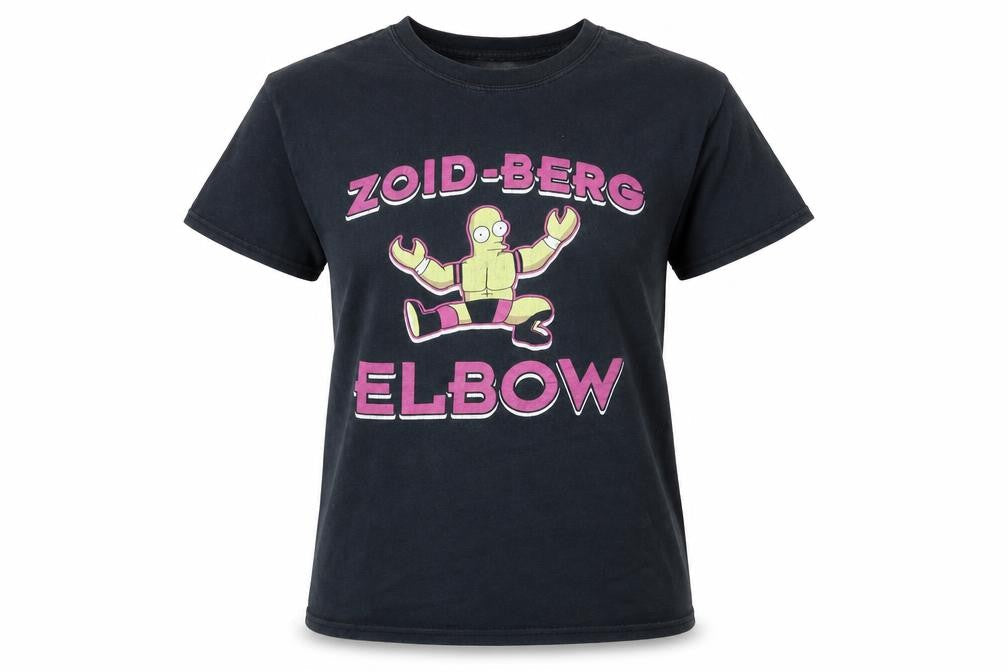 Gildan Unisex Black Cartoon Graphic Short Sleeve Cotton T-Shirt M