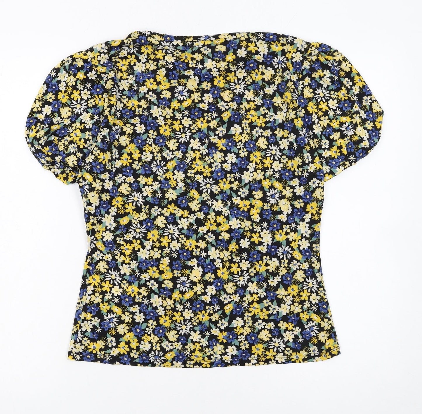 Warehouse Women’s Multicoloured Floral Puff Sleeve Blouse UK 10