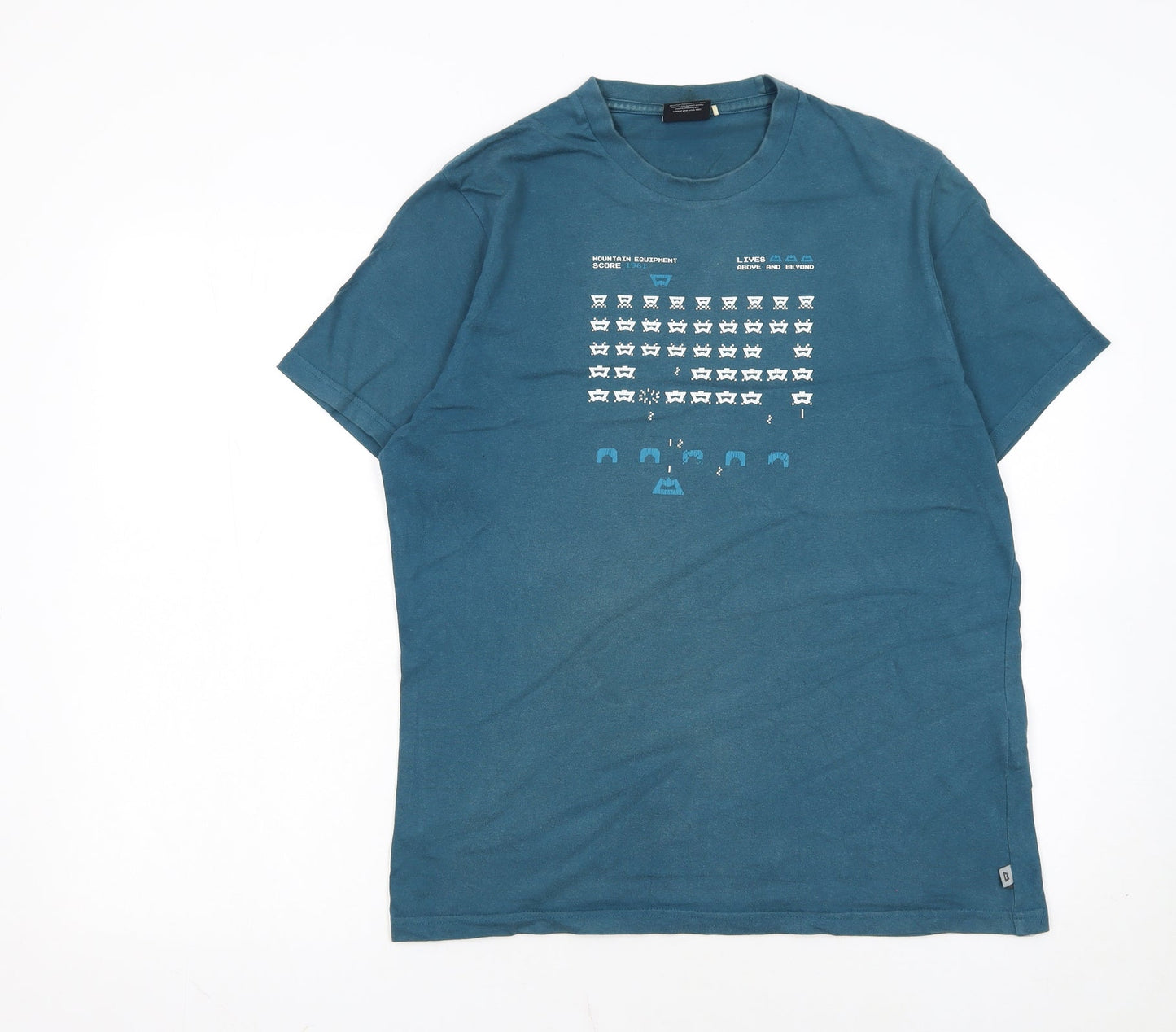 Mountain Equipment Men's Blue Arcade Graphic Cotton T-Shirt M