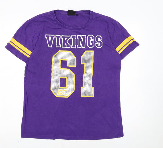 NFL Team Apparel Men's Purple Vikings 61 T-Shirt Small Sports Style