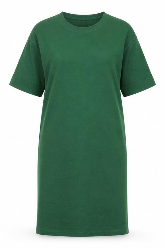 Zara Women Green T-Shirt Dress Size S Casual Jersey Style