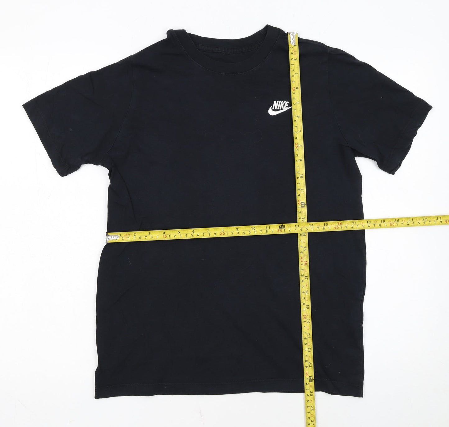 Nike Boys Black XL T-Shirt Short Sleeve Crew Neck Sports Cotton Tee