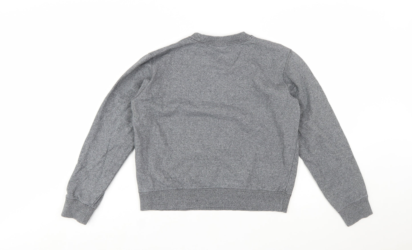 Champion Womens Grey Medium Pullover Sweatshirt Logo Crew Neck Cotton Blend
