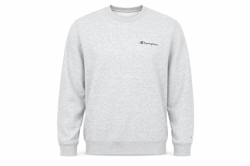 Champion Men Grey Crew Neck Pullover Sweatshirt Medium