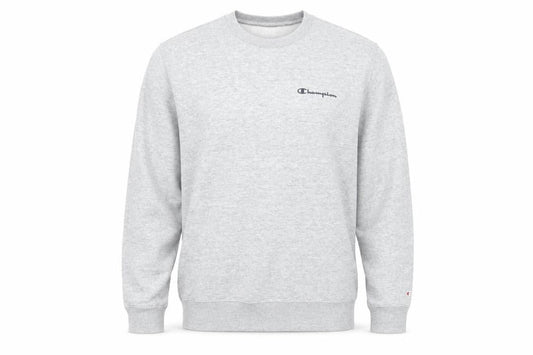 Champion Men Grey Crew Neck Pullover Sweatshirt Medium