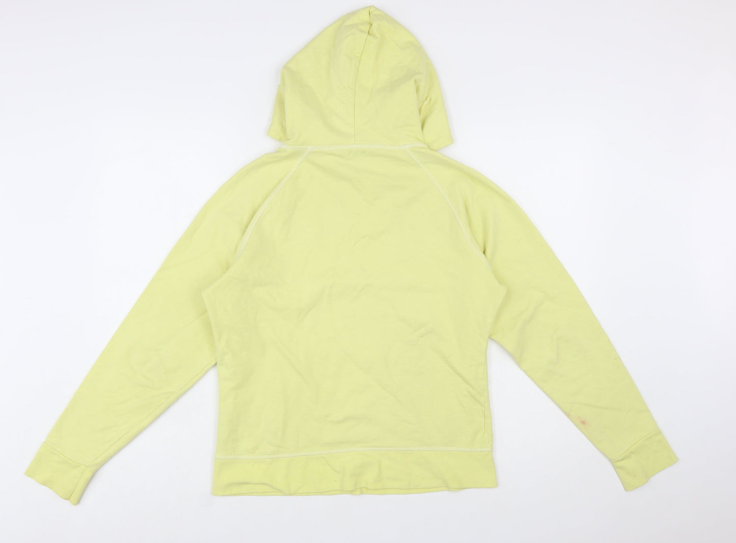 Henleys Womens Yellow Pullover Hoodie Size 2 Cotton Blend
