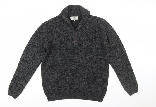 Next Men's Grey Chunky-Knit Pullover Jumper Size L