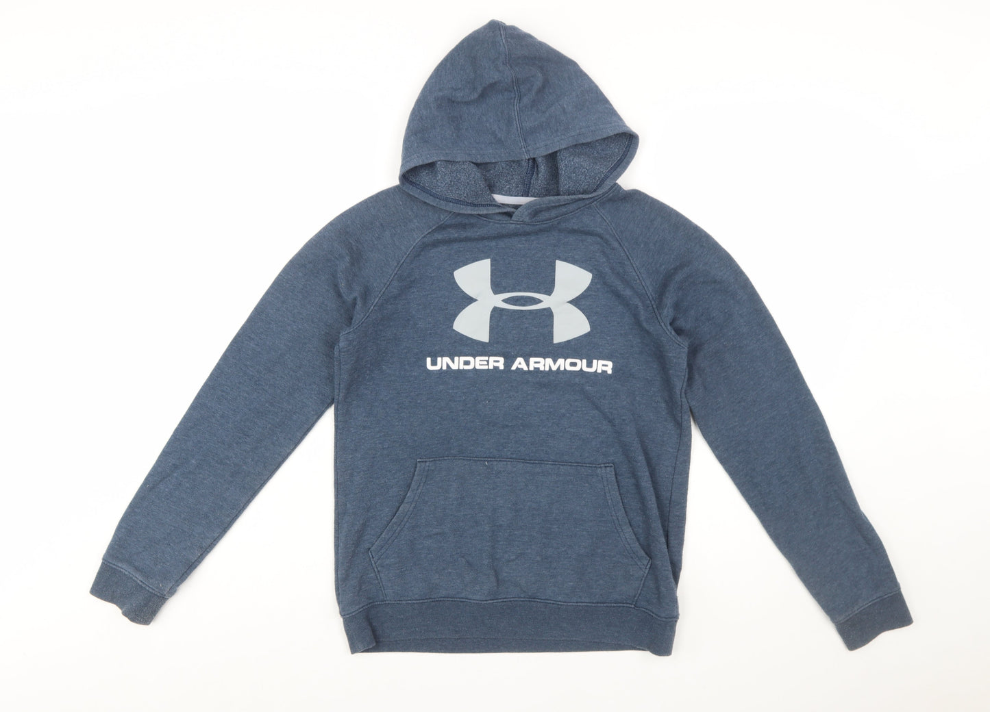 Under Armour Boys Blue Pullover Hoodie YXL Loose Fit ColdGear Sweatshirt