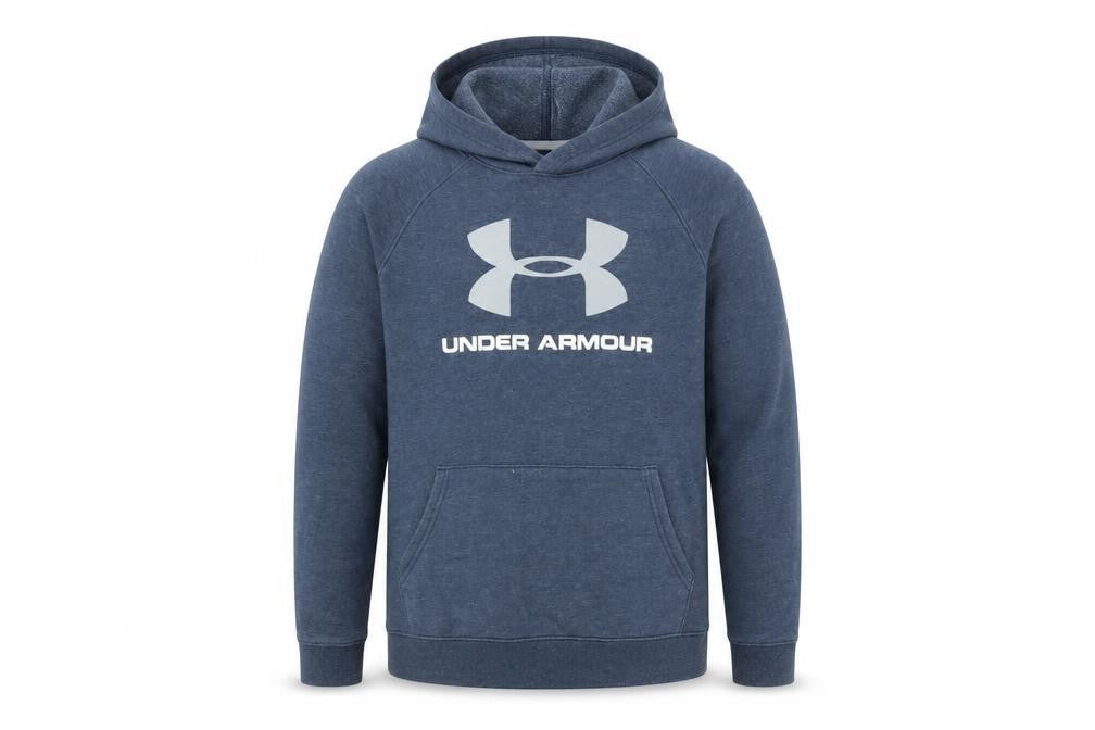 Under Armour Boys Blue Pullover Hoodie YXL Loose Fit ColdGear Sweatshirt