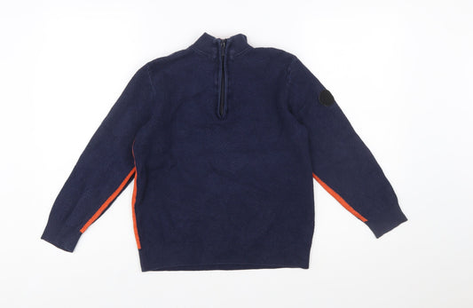 Baker by Ted Baker Boys Blue 10 Years 1/2 Zip Wool Cotton Jumper