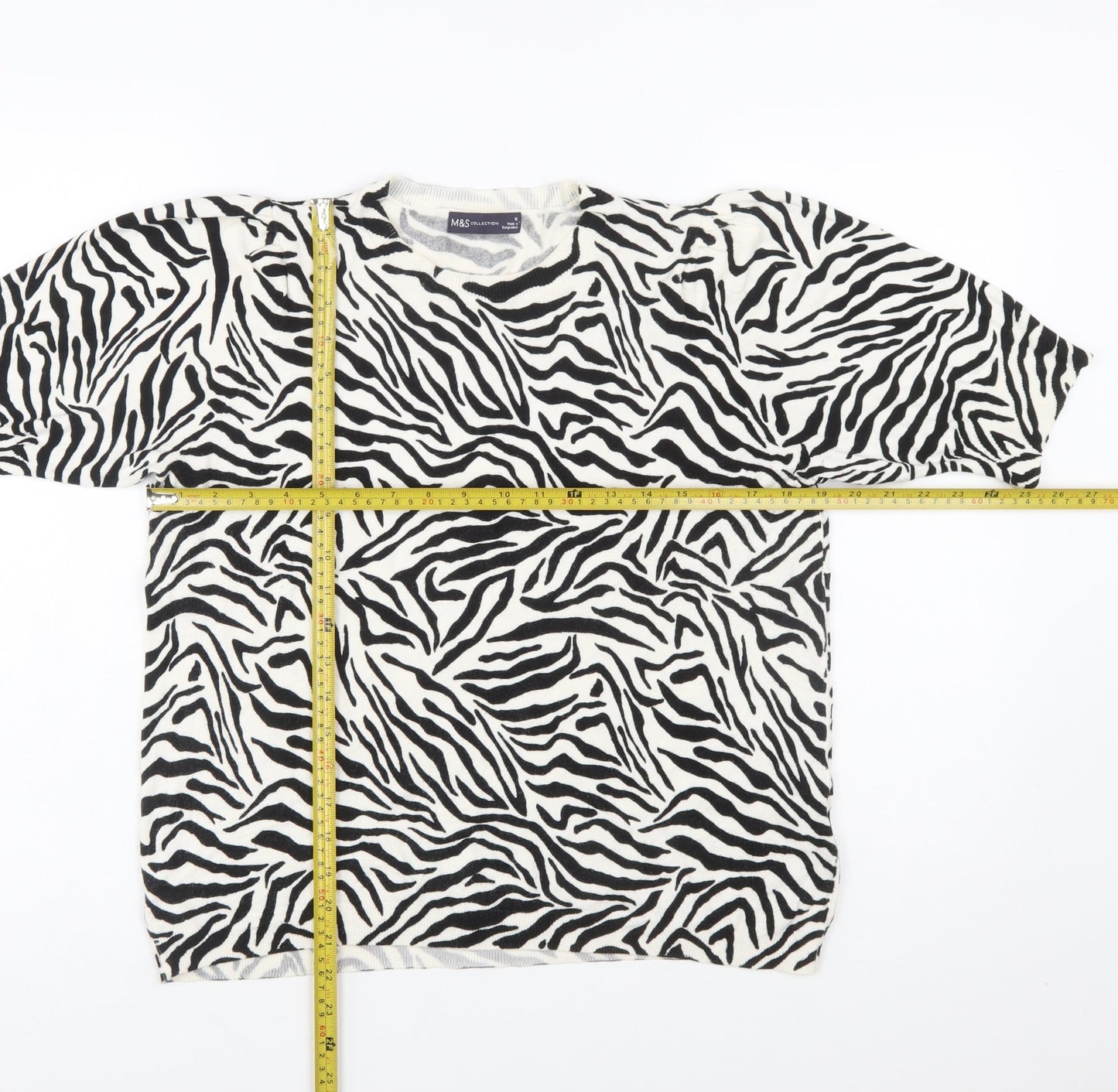 Marks and Spencer Women’s Multicoloured Zebra Knit Jumper Size 16