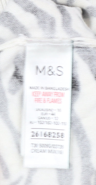 Marks and Spencer Women’s Multicoloured Zebra Knit Jumper Size 16
