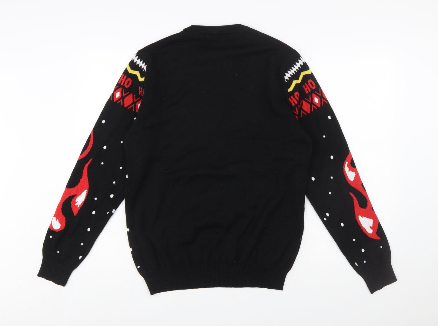 Primark Stranger Things Men's Black Medium Christmas Pullover Jumper