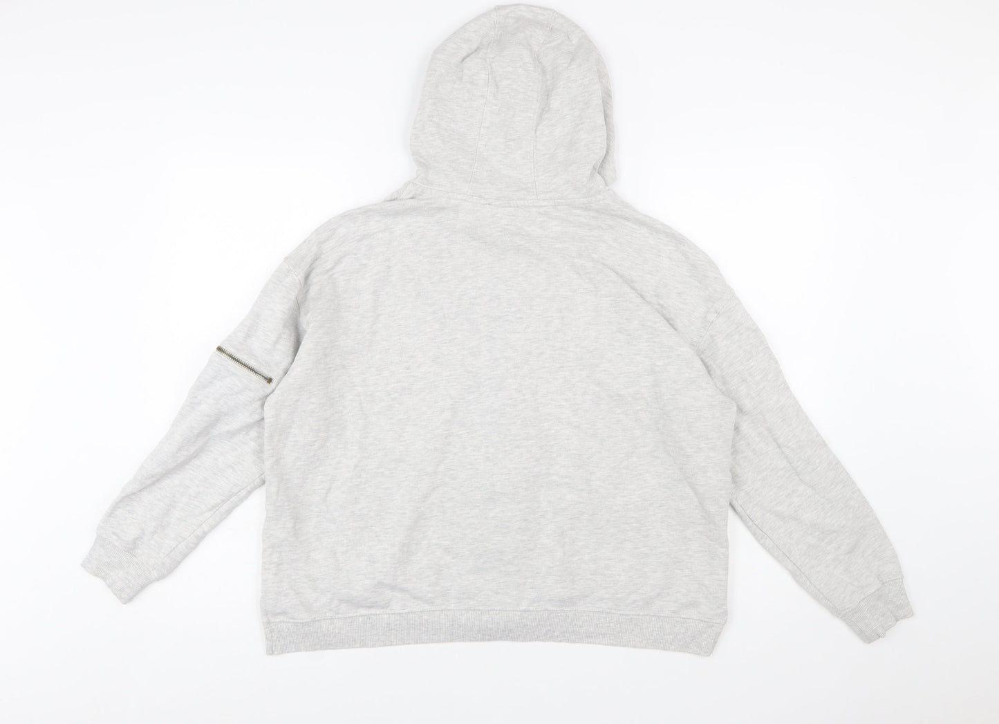 Mint Velvet Women Grey Full Zip Hoodie Lined Pockets L