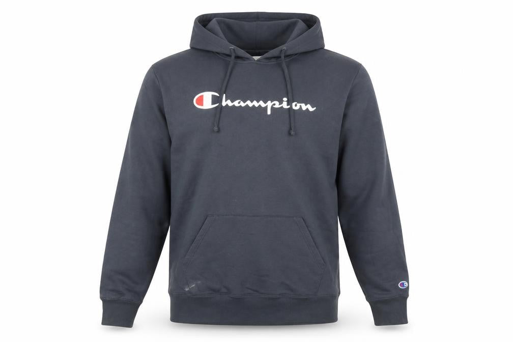 Champion Men's Black Large Pullover Hoodie with Logo Print