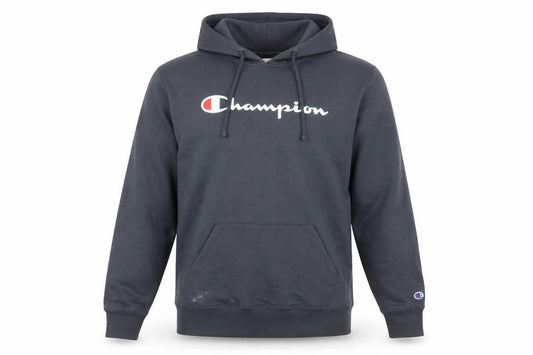 Champion Men's Black Large Pullover Hoodie with Logo Print