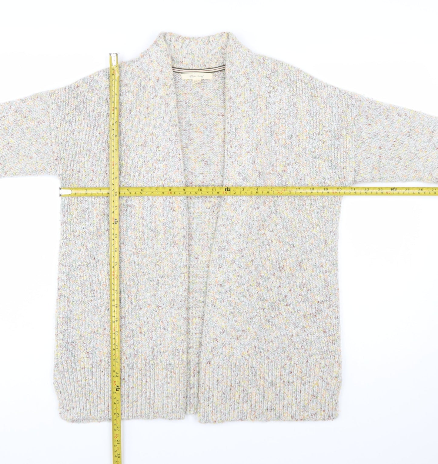 White Stuff Womens Beige Long Sleeve Chunky Knit Cardigan Size 10