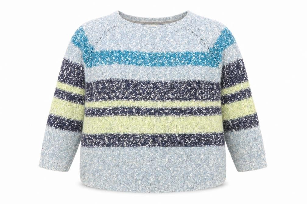 Mantaray Women’s Blue Striped Chunky Knit Pullover Jumper Size 20