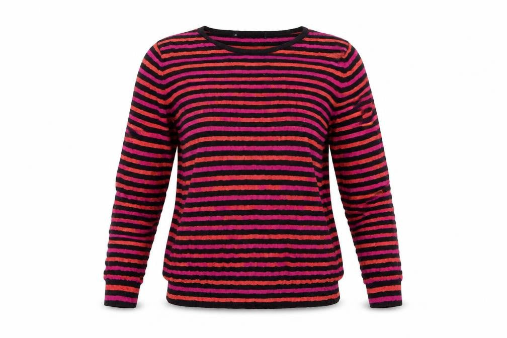 Marks & Spencer Women’s Multicoloured Striped Acrylic Jumper UK 12