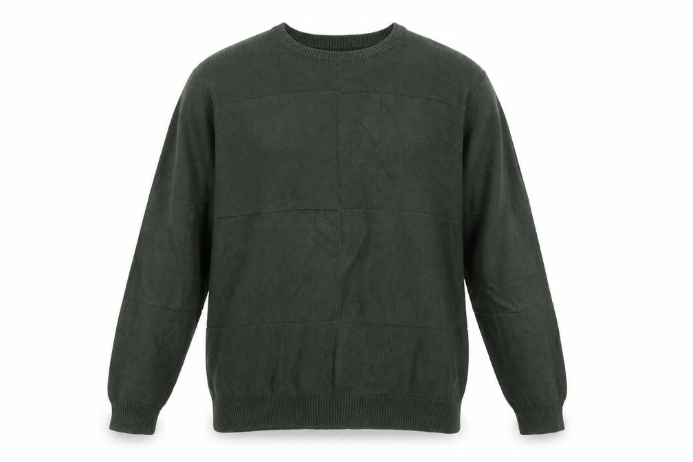 Consensus Men's Green Cotton Crew Neck Pullover Jumper Size M