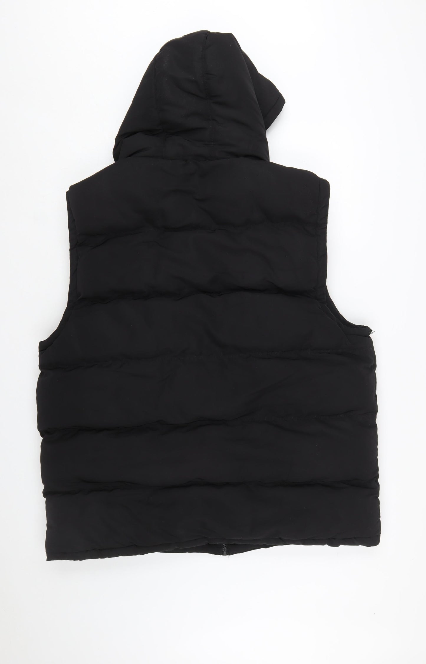 SoulCal & Co Men's Black 4XL Hooded Puffer Gilet Vest with Pockets