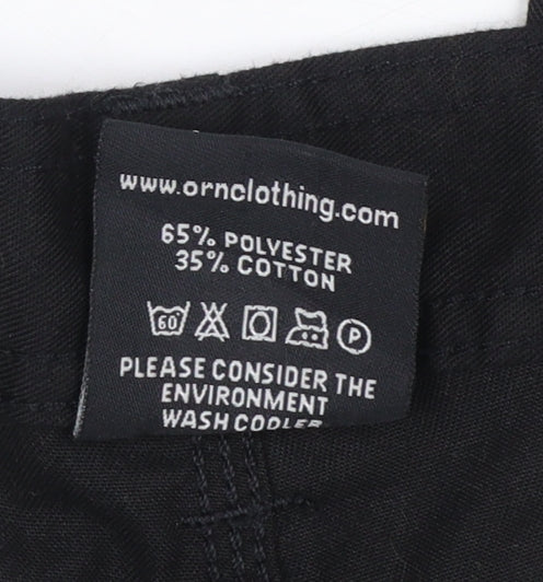 ØRN Women's Black Size 16 Cargo Workwear Trousers