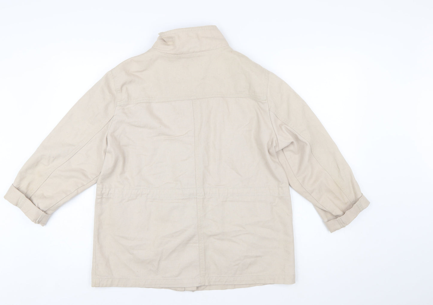 New Look Women Beige Cotton Utility Jacket UK 12