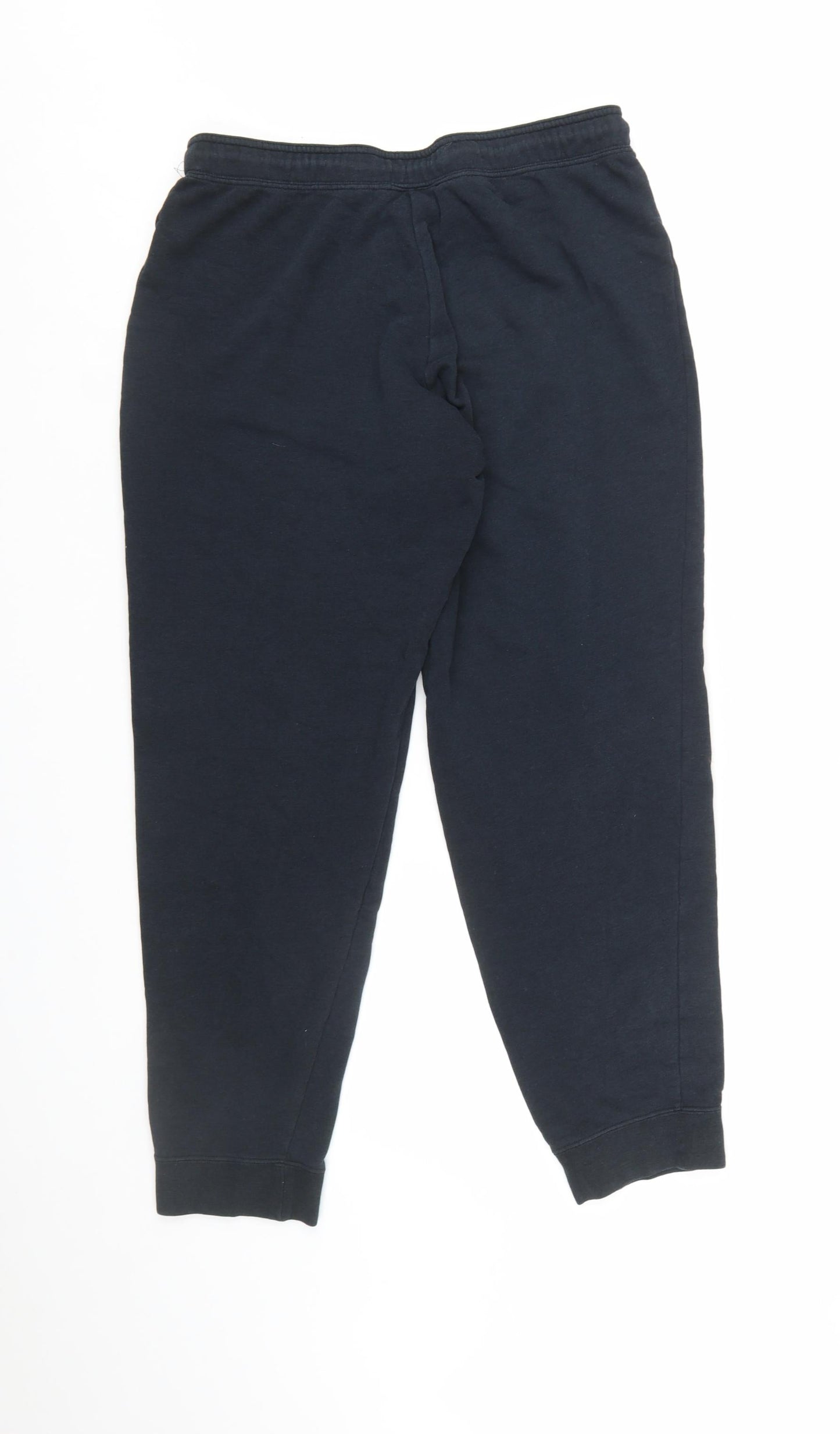 Nike Womens Black Fleece Jogger Trousers L Elastic Waist Comfort Fit