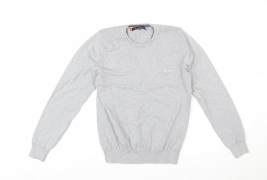 Ben Sherman Men's Grey Cotton Crew Neck Jumper Size S