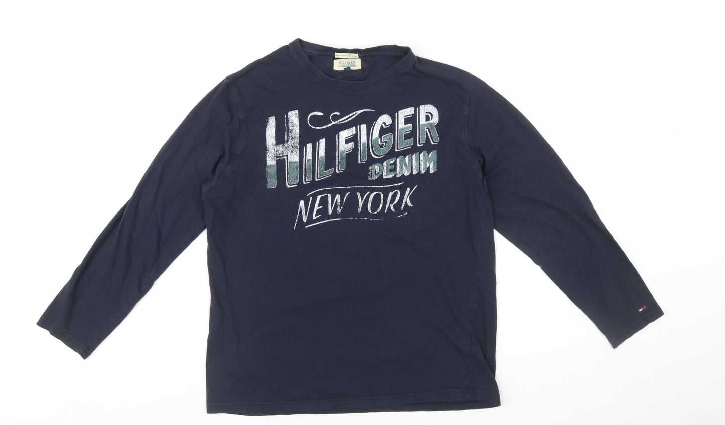 Tommy Hilfiger Women’s Blue Long Sleeve Cotton T-Shirt XL