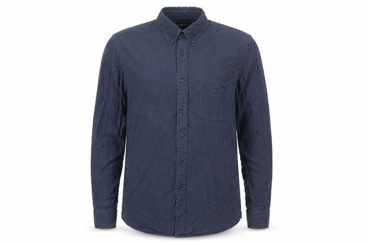 Uniqlo Men's Blue Regular Fit Long Sleeve Button-Up Shirt M