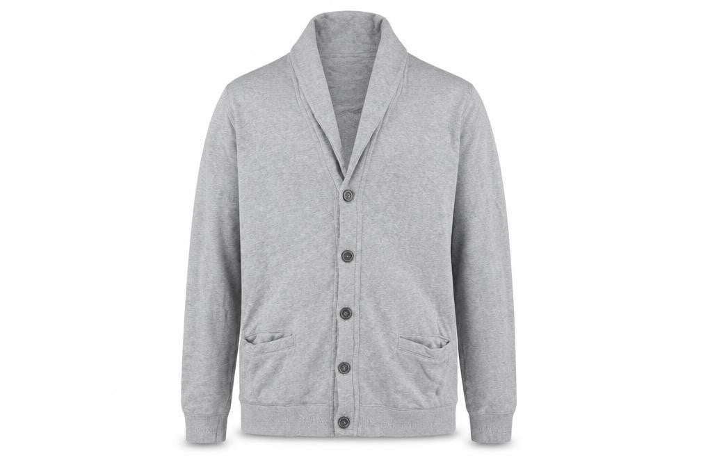 Jos. A. Bank Men's Grey Cotton Button Cardigan L