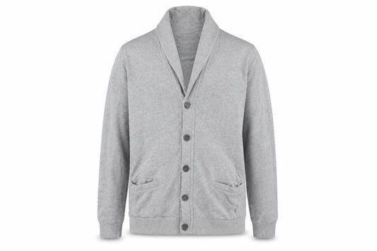 Jos. A. Bank Men's Grey Cotton Button Cardigan L