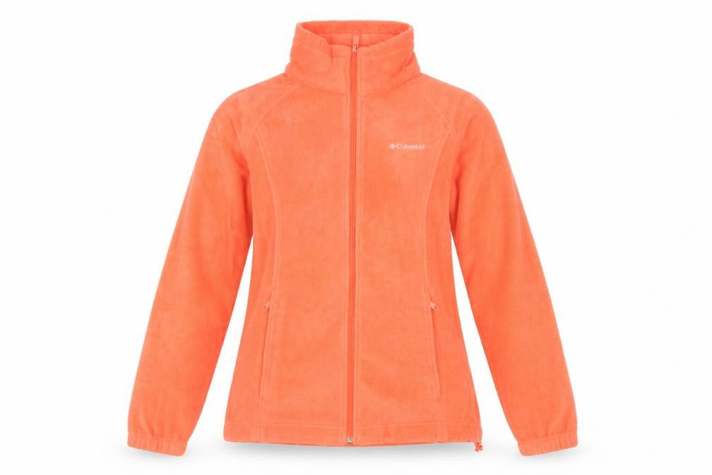 Columbia Womens Orange Fleece Full Zip Jacket Size M
