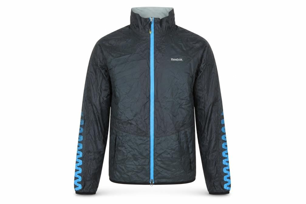 Reebok Men's Black Medium Windbreaker Jacket Lightweight Zip