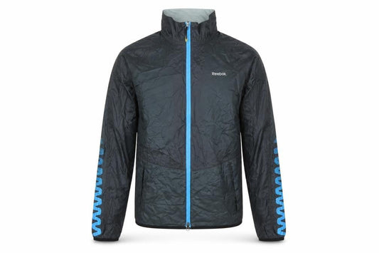 Reebok Men's Black Medium Windbreaker Jacket Lightweight Zip