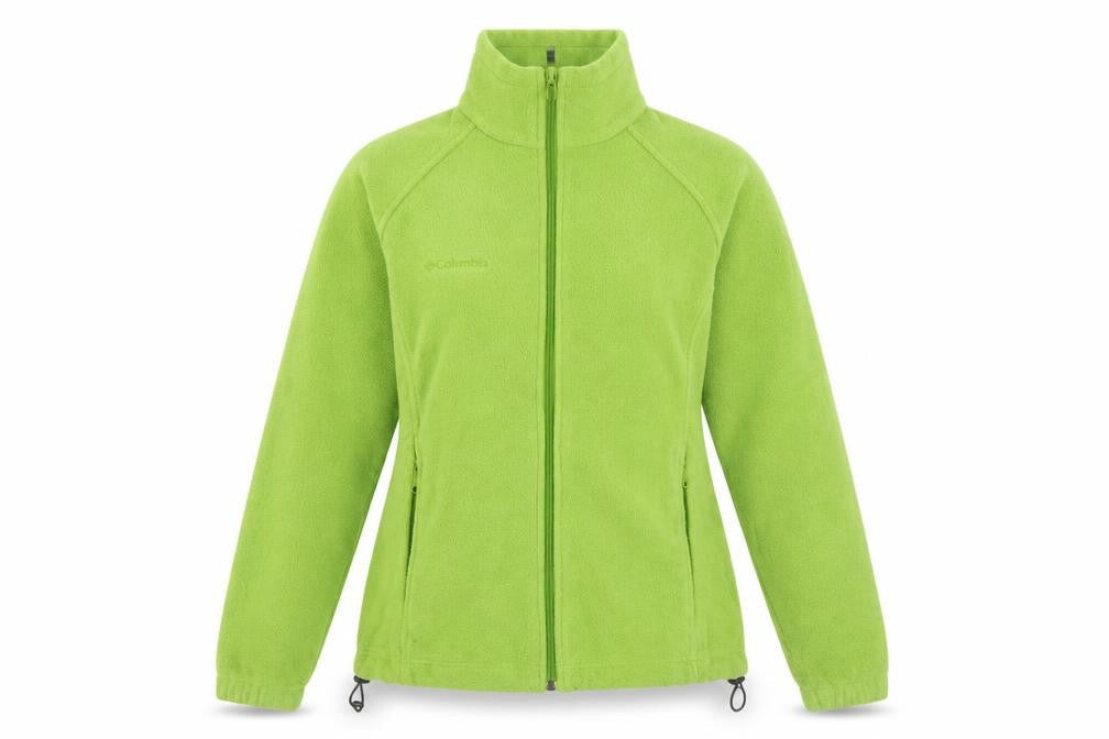 Columbia Women Green Fleece Full Zip Jacket Size S Outdoor